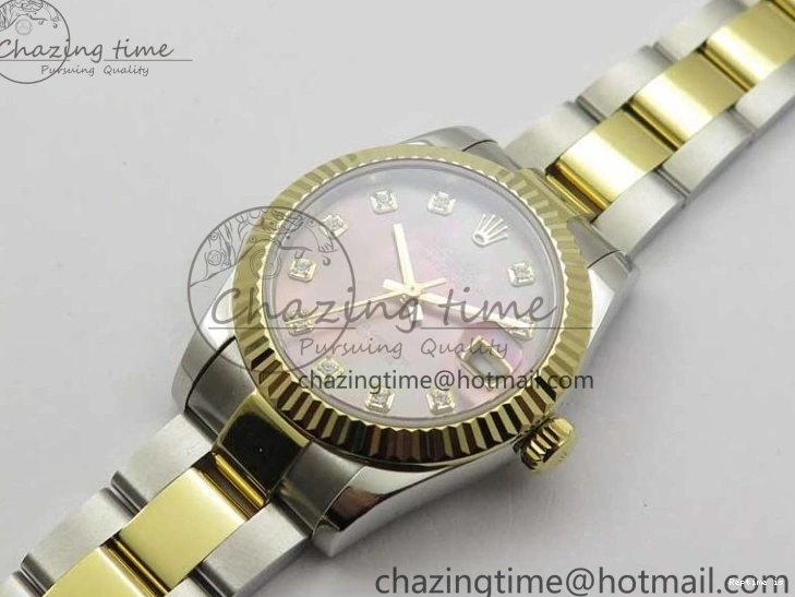 0106 FashionForward Datejust 31mm 278273 SS YG BP Maker Best Edition Gray MOP Diamonds Dial on SS YG Oyster Bracelet 2720